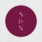 "veranda" - Wedding Favor Stickers in Merlot by Angela Marzuki - Front