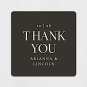 "Arabesque" - Wedding Favor Stickers in Obsidian by Robert and Stella - Front