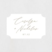 "Napa" - Wedding Favor Stickers in Golden by Kelly Schmidt - Front