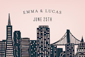 "Big City" - Wedding Favor Stickers in Blush by Hooray Creative - In use