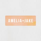 "Ombre" - Wedding Favor Stickers in Mandarin by Dean Street - Front