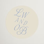 "Luxe" - Wedding Favor Stickers in Ocean by Baumbirdy - Front