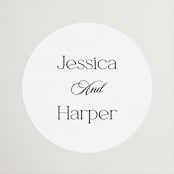"Modern Romance" - Wedding Favor Stickers in Obsidian by Jennifer Postorino - Front