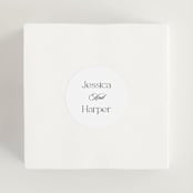 "Modern Romance" - Wedding Favor Stickers in Obsidian by Jennifer Postorino - In use