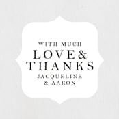 "Sophistotype" - Wedding Favor Stickers in Sea Salt by Snow and Ivy - Front