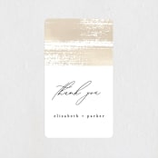 "Brushed Accent" - Wedding Favor Stickers in Classic White by Kelly Schmidt - Front