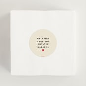 "Pair of Hearts from Disney's Alice In Wonderland" - Wedding Favor Stickers in Ruby by Baumbirdy - In use