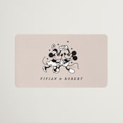 "Disney's Retro Mickey Mouse and Minnie Mouse" - Wedding Favor Stickers in Retro by Sumak Studio - Front