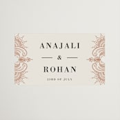 "Mandala Corners" - Wedding Favor Stickers in Peony by Oma N. Ramkhelawan - Front