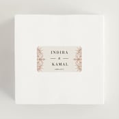 "Regal Mehndi" - Wedding Favor Stickers in Champagne Rose by Oma N. Ramkhelawan - In use
