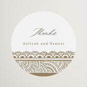 "Gilded Henna" - Wedding Favor Stickers in Lily by Mansi Verma - Front
