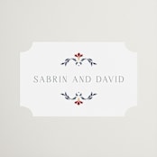 "Islamic Arch" - Wedding Favor Stickers in Scarlet by Sabrin Deirani - Front