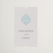 "Shraddha" - Wedding Favor Stickers in Celestial by Deynaaz Daraei - Front