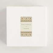 "Aatreya" - Wedding Favor Stickers in Marigold by Pati Cascino - In use