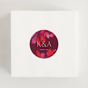 "Bright abstract" - Wedding Favor Stickers in Sangria by Jessica Corliss - In use