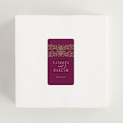 "Amber Palace" - Wedding Favor Stickers in Garnet by Chris Griffith - In use