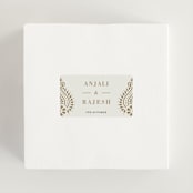 "Henna Stamp" - Wedding Favor Stickers in Champagne by Oma N. Ramkhelawan - In use