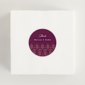 "Zardozi" - Wedding Favor Stickers in Amethyst by Mansi Verma - In use