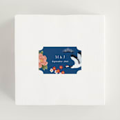 "kimono" - Wedding Favor Stickers in Ocean by Elly - In use