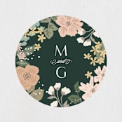 "Garden at Blue Hill" - Wedding Favor Stickers in Meadow by Jennifer Wick - Front
