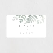 "Gilded Woodland" - Wedding Favor Stickers in Fern by Kristie Kern - Front