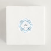 "Almafi" - Wedding Favor Stickers in Cerulean by Itsy Belle Studio - In use