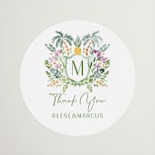 "Tropical Dreams" - Wedding Favor Stickers in Jungle by Petra Kern - Front