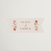 "Giardino" - Wedding Favor Stickers in Saffron by Vera Lim - Front