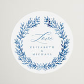 "Royal" - Wedding Favor Stickers in Cobalt by Petra Kern - Front