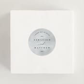 "Panoramic" - Wedding Favor Stickers in Cloud by Heather Schertzer - In use