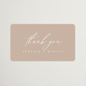 "Ophelia" - Wedding Favor Stickers in Dusty Rose by Kelly Schmidt - Front