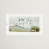 "Countryside" - Wedding Favor Stickers in Emerald by Petra Kern - Front