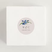 "Irises" - Wedding Favor Stickers in Natural by Everett Paper Goods - For Scale