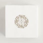 "Baroque" - Wedding Favor Stickers in Cream by Jen Owens - In use