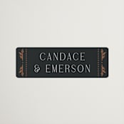 "Gilded nouveau frame" - Wedding Favor Stickers in Onyx by Ana de Sousa - Front