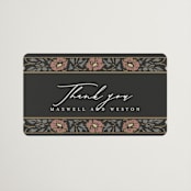 "Timeless Nature" - Wedding Favor Stickers in Ebony by Ana de Sousa - Front