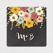 "Plentiful Blossoms" - Wedding Favor Stickers in Soft Peach by Faith Harlow - Front