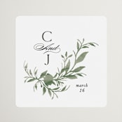 "Carolina" - Wedding Favor Stickers in Meadow by Melanie Kosuge - Front