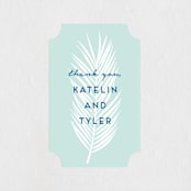 "Sea Crest" - Wedding Favor Stickers in Turquoise by Kaydi Bishop - Front