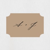 "Sketched Flora" - Wedding Favor Stickers in Cream by Paper Raven Co. - Front