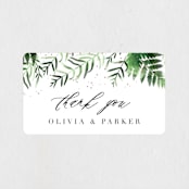 "Framed in Ferns" - Wedding Favor Stickers in Petal by Kristie Kern - Front
