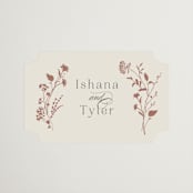 "Queen Anne's Lace" - Wedding Favor Stickers in Creme Brulee by Jennifer Wick - Front