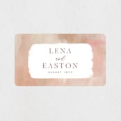 "Magic Hour" - Wedding Favor Stickers in Desert Rose by Hooray Creative - Front
