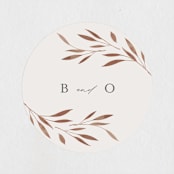 "Lennox" - Wedding Favor Stickers in Harvest by Kristie Kern - Front