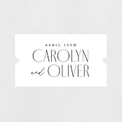 "Bold Union" - Wedding Favor Stickers in Cloud by Everett Paper Goods - Front