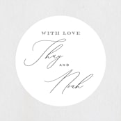 "la noce" - Wedding Favor Stickers in Ink by Design Lotus - Front