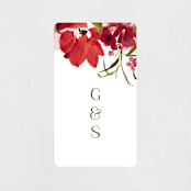"wispy" - Wedding Favor Stickers in Sienna by Angela Marzuki - Front