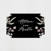 "Enchanted fields" - Wedding Favor Stickers in Noir by Jennifer Wick - Front