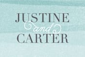 "Old Post Road" - Wedding Favor Stickers in Sea Salt by Jennifer Wick - In use