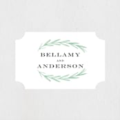 "Painted Leaves" - Wedding Favor Stickers in Evergreen by Olivia Raufman - Front